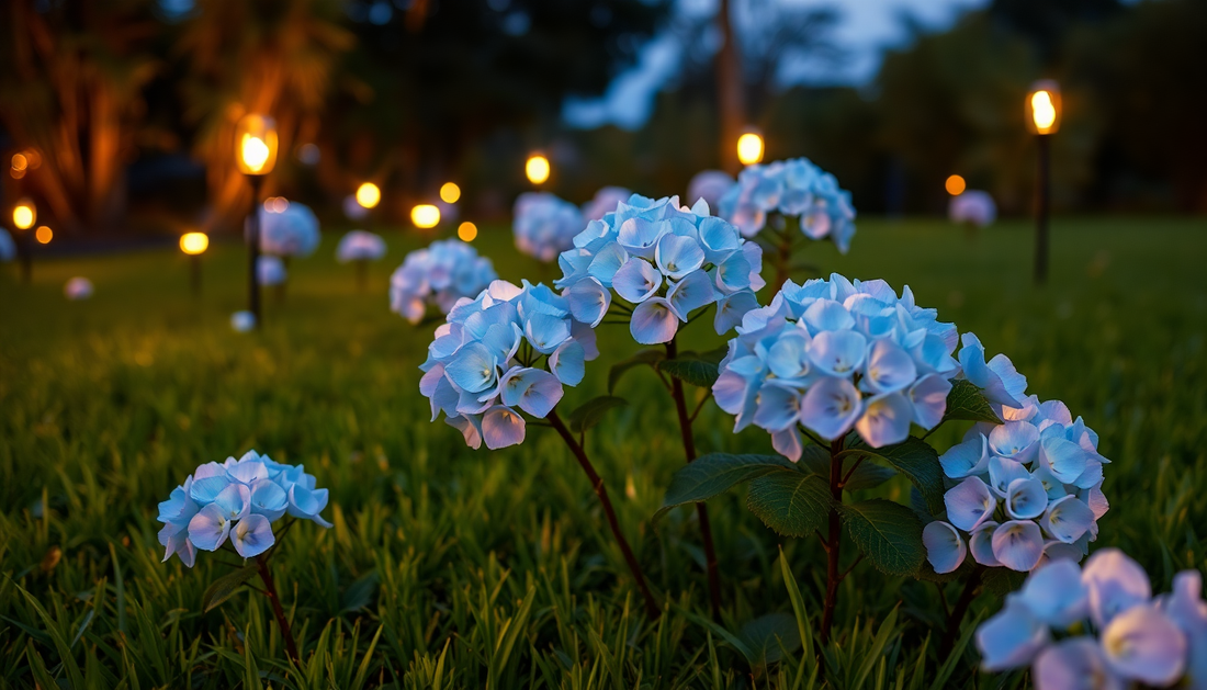 Brighten Up Your Garden with DealSniper's LED Solar Light Artificial Hydrangea Simulation Flowers