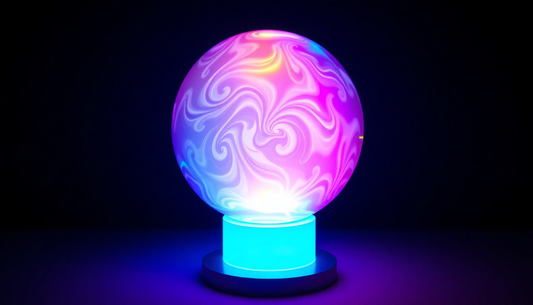 Illuminate Your Space with the Mesmerizing 3D Inner Carving Luminous Crystal Ball Lamp