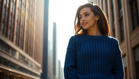 Snipe the Perfect Deal: Discover the Cozy Charm of the European Milk Blue Bedford Cord Sweater