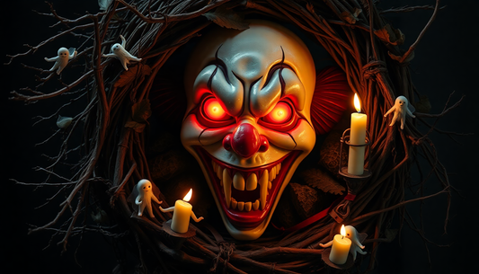 Unleash the Spooky Spirit: Crafting a Chilling Clown Wreath for Your Halloween Celebration