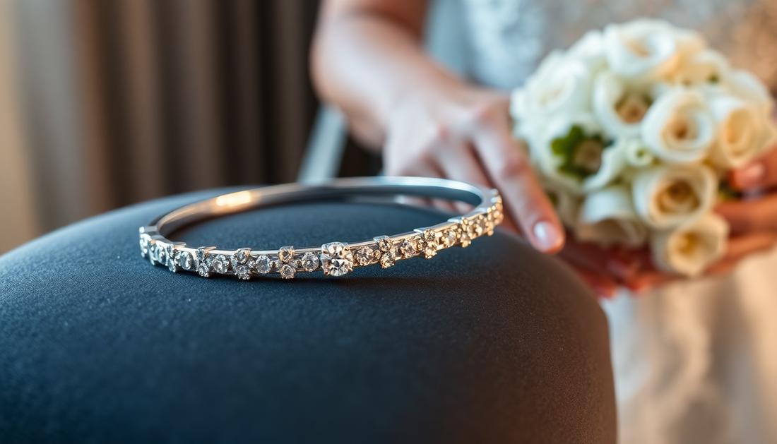 Sparkle and Save: Discover the Rinhoo Charm Solid Silver Color Crystal Rhinestone Bangle Bracelet at DealSniper.net