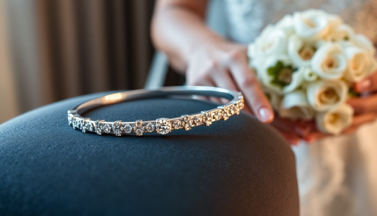 Sparkle and Save: Discover the Rinhoo Charm Solid Silver Color Crystal Rhinestone Bangle Bracelet at DealSniper.net