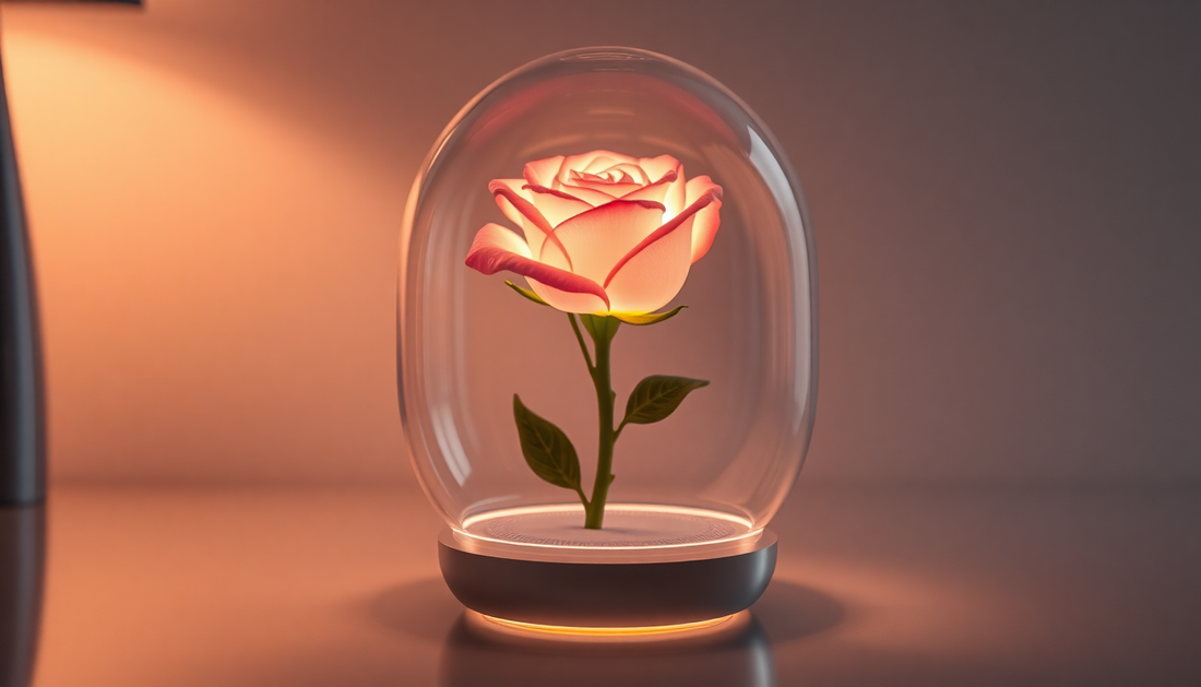 Illuminate Your Valentine's Day with the Enchanting 2-in-1 Rose Flower LED Light and Bluetooth Speaker