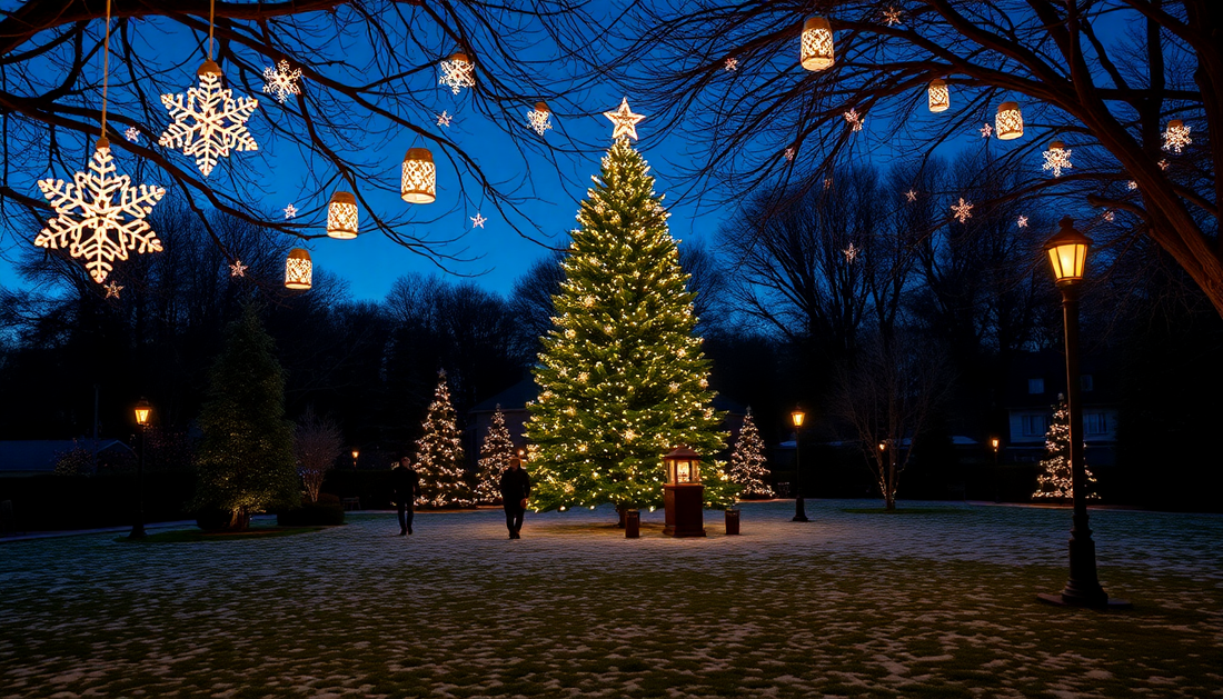 Illuminate Your Outdoor Oasis: Discover the Enchanting Solar Star Snowflake Christmas Tree Garden Lights