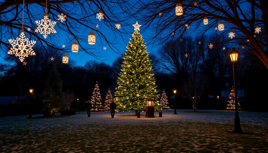 Illuminate Your Outdoor Oasis: Discover the Enchanting Solar Star Snowflake Christmas Tree Garden Lights