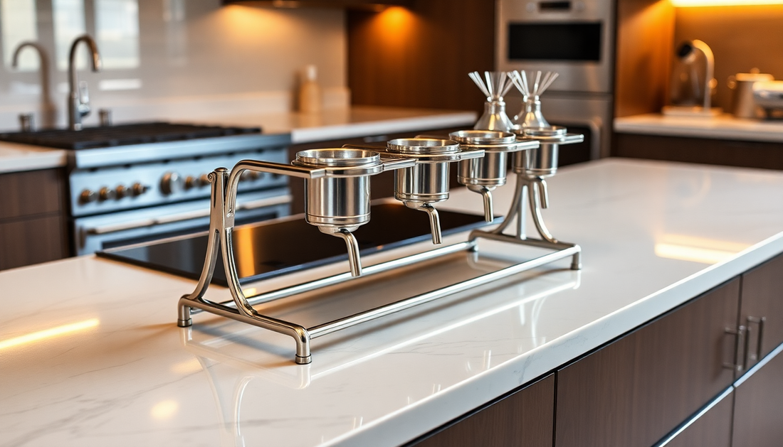 Elevate Your Coffee Game with DealSniper's Stainless Steel Portafilter Stand