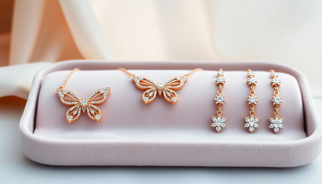 Elevate Your Style with the Captivating 4-Piece Butterfly Jewelry Set