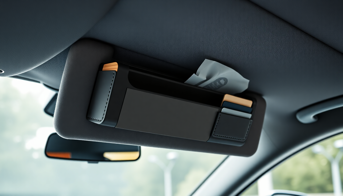 Elevate Your Car's Organization with the Creative Car Sun Visor Tissue Box from DealSniper