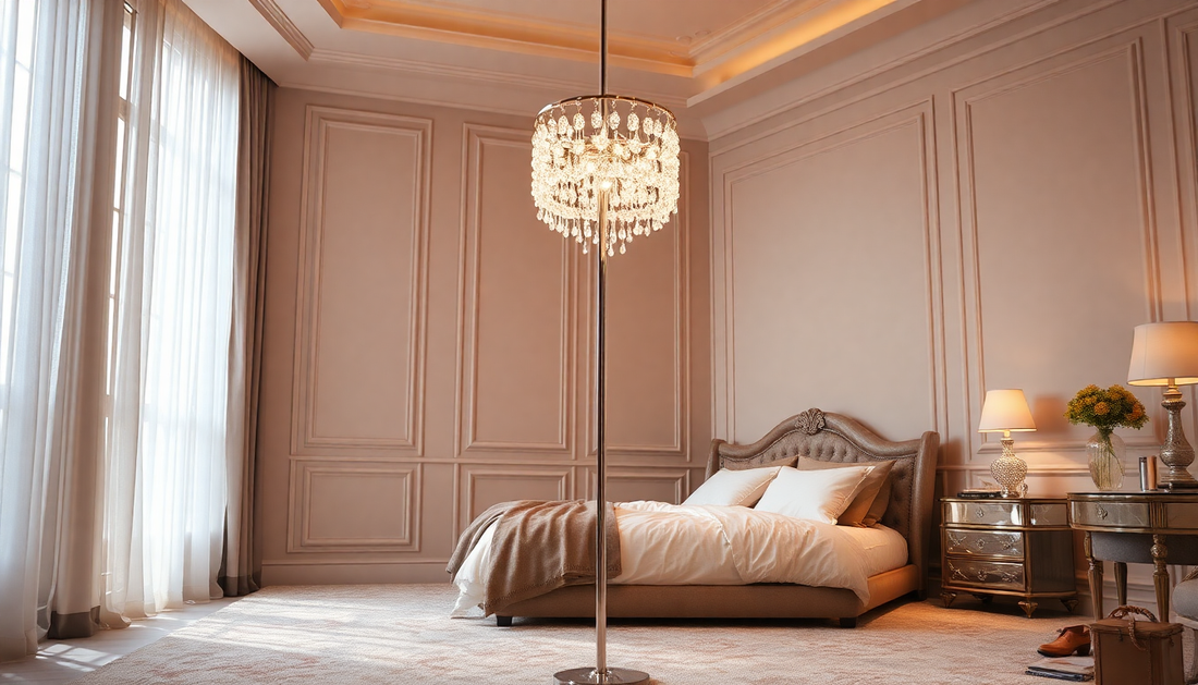 Illuminate Your Space with the Stunning 69" Crystal Floor Lamp