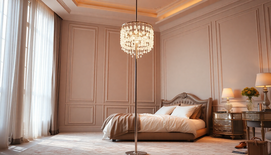Illuminate Your Space with the Stunning 69" Crystal Floor Lamp