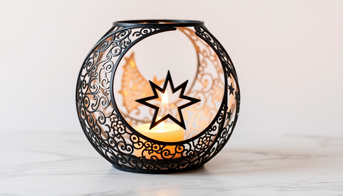 Illuminate Your Space with Celestial Elegance: Discover the Allure of Crescent Moon and Star Candle Holders