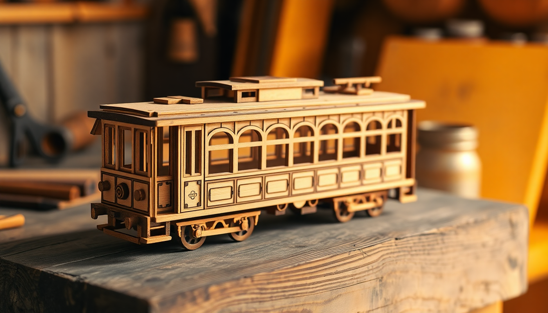 Unlock the Charm of Robotime Rolife Vintage Tramcar Model: A 3D Wooden Puzzle Delight for Kids and Adults