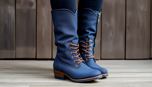 Slay the Style Game with These Chic Mid-Calf Lace-Up Boots
