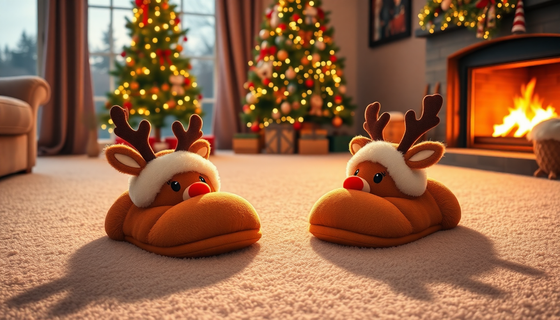 Cozy Up in Style: Discover the Cutest Cartoon Christmas Deer Slippers at DealSniper.net
