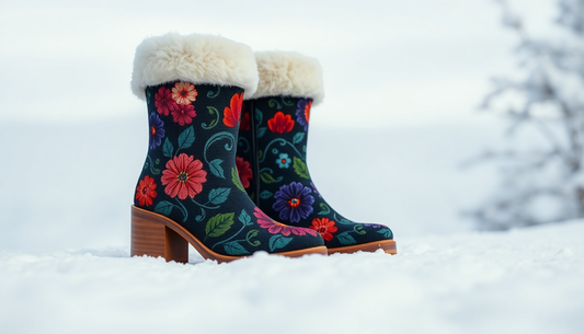 Snipe the Best Deals on Flowers Embroidered Snow Boots at DealSniper.net