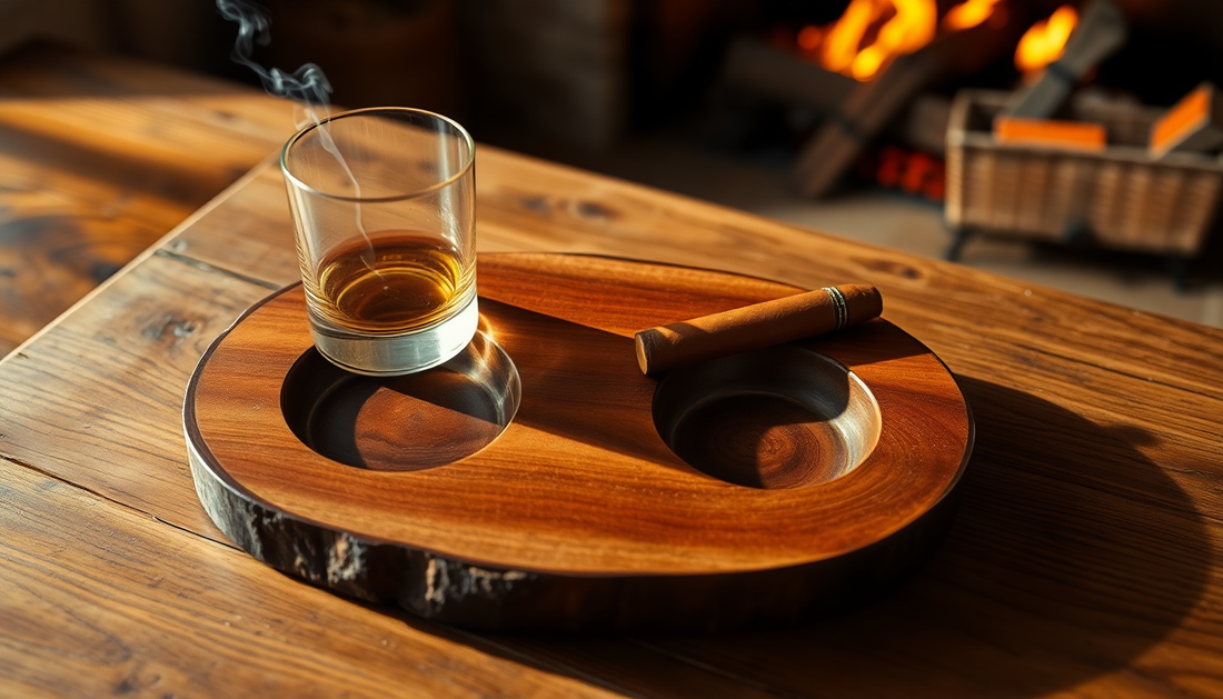 Elevate Your Home Decor with the 2-in-1 Wooden Ashtray: Rustic Charm and Functional Elegance