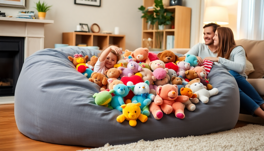 Unleash the Snuggly Potential: Discover the Ultimate Stuffed Animal Storage Bean Bag Chair Cover