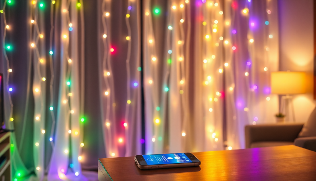 Illuminate Your Space with DealSniper's Smart LED RGB Curtain String Lights