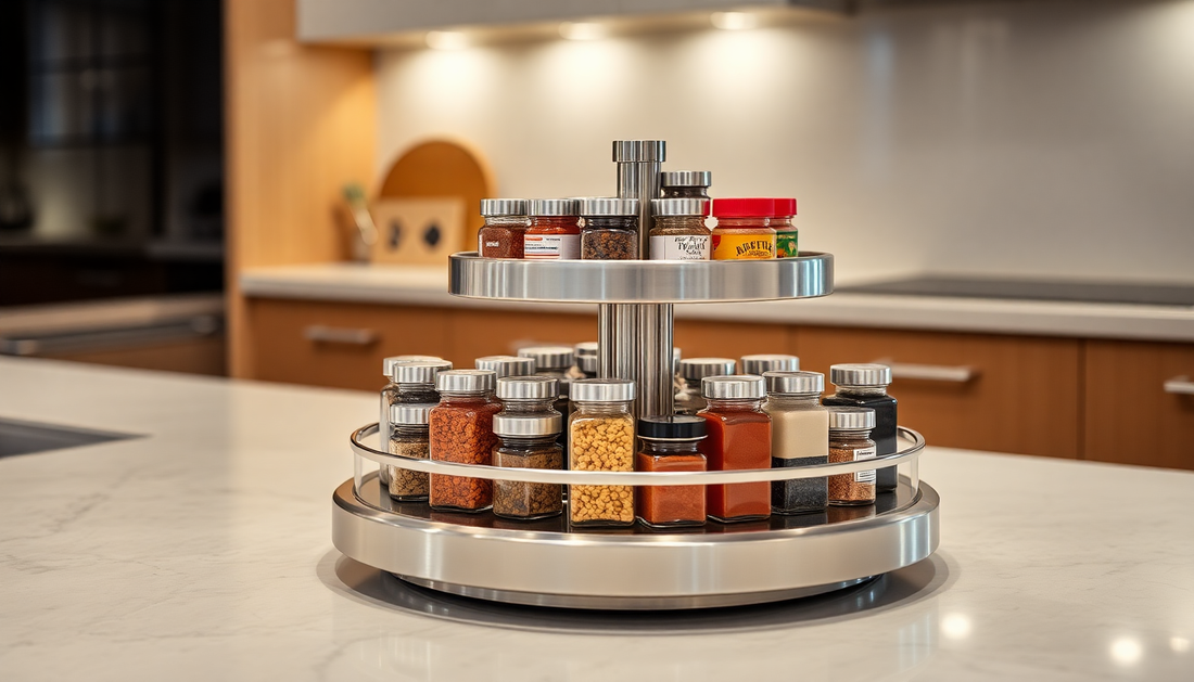 Elevate Your Kitchen Organization with the Incredible Two-Level Storage Turntable from DealSniper.net