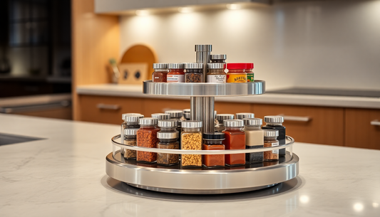 Elevate Your Kitchen Organization with the Incredible Two-Level Storage Turntable from DealSniper.net