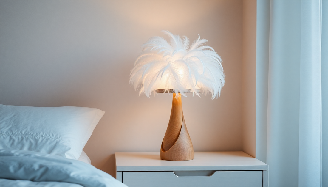 Elevate Your Space with the Enchanting Feather Lamp: A Nordic Delight