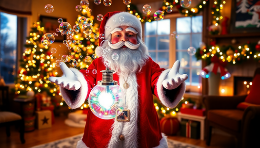 Unleash the Holiday Magic with the Electric Santa Claus Bubble Machine!
