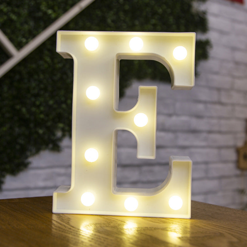 26 Letters White LED Night Light Marquee Sign Alphabet Lamp Home dealsniper-net E