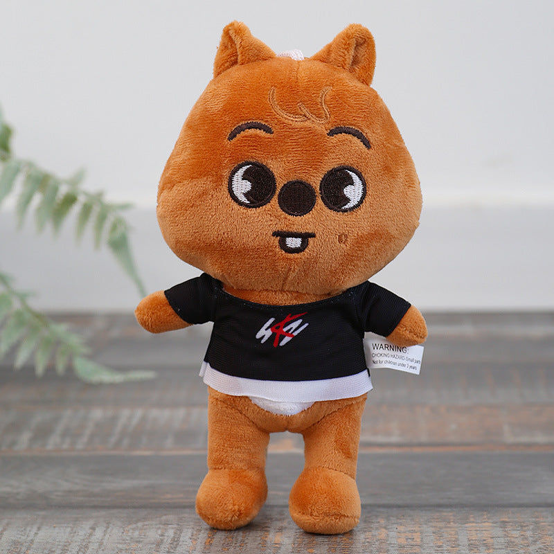 Doll Plush Toy Stray Children Leeknow Hyunjin Gift Kids DealSniper.net Brown Bear 20cm