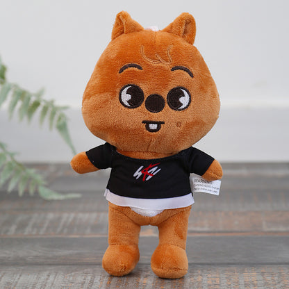 Doll Plush Toy Stray Children Leeknow Hyunjin Gift Kids DealSniper.net Brown Bear 20cm