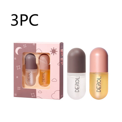Day Night Instant Volume Lip Plumper Oil Clear Lasting Nourishing Beauty dealsniper-net Set 3PC 2x5.5ml
