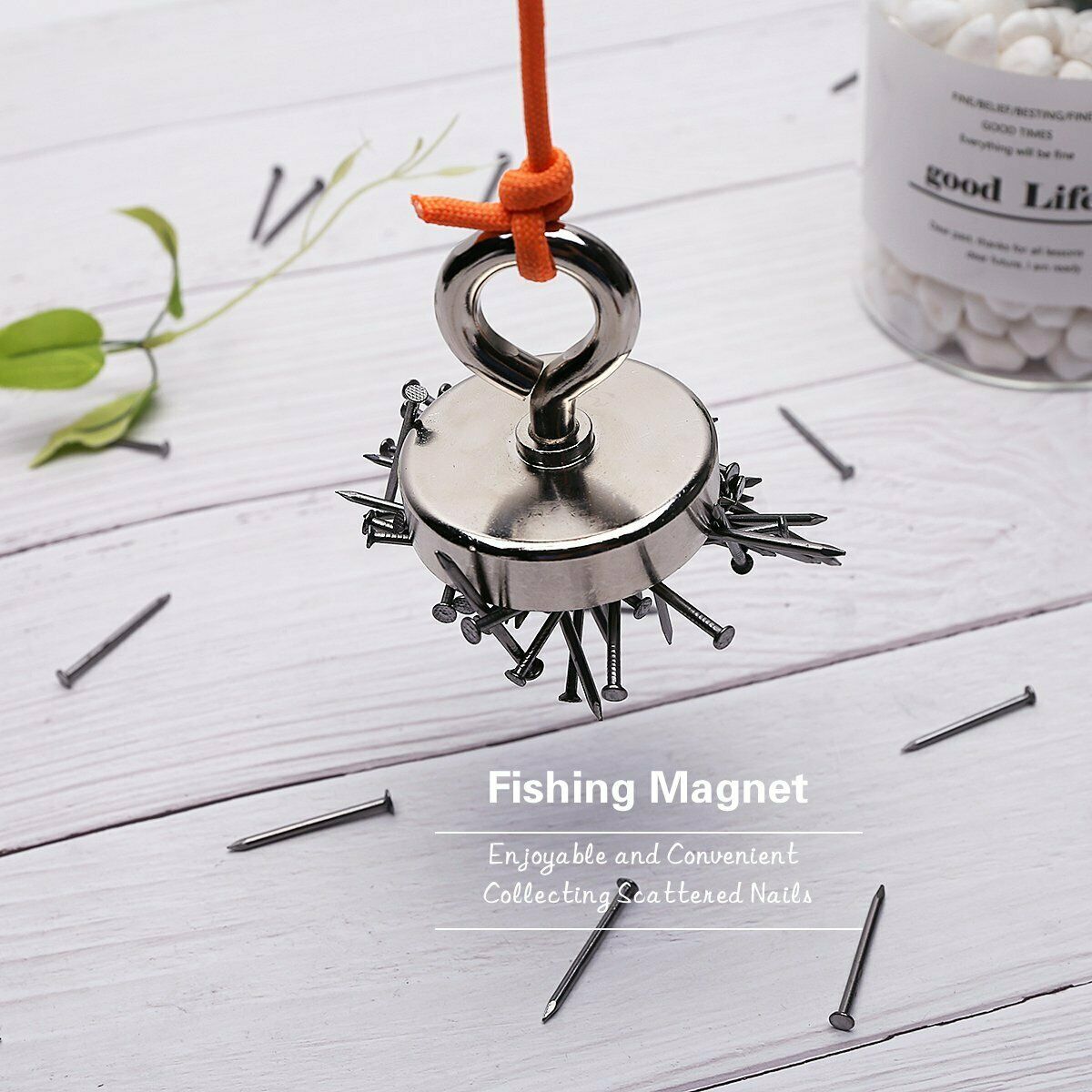 Fishing Magnet with Lifting Ring Magnetic Retrieving Lake Treasure Hunt Collects Outdoor DealSniper.net
