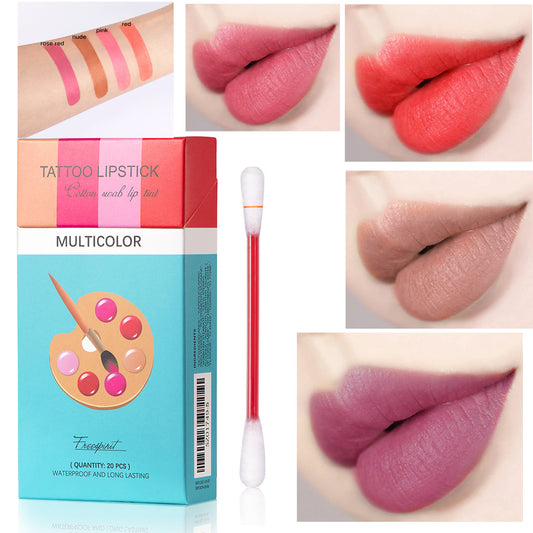 20 Pcs Set Cotton Swab Lipsticks Beauty Gym From House