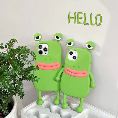 Funny Silicone 3D Frog Phone Case Cover