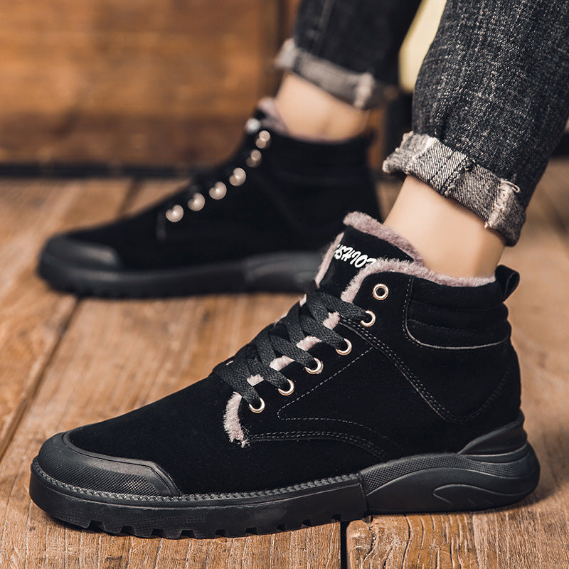 Ankle Boots Men Winter Warm Plush Shoes Men DealSniper.net