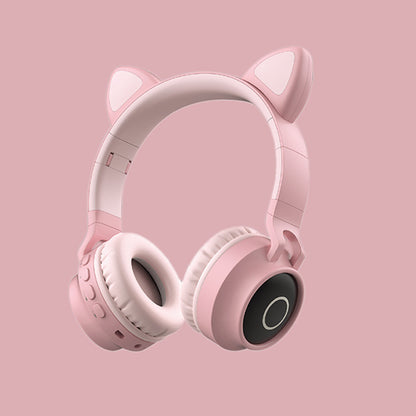 LED Light Cat Ear Headphones Wireless Bluetooth 5.0 Headset Gadgets dealsniper-net Pink