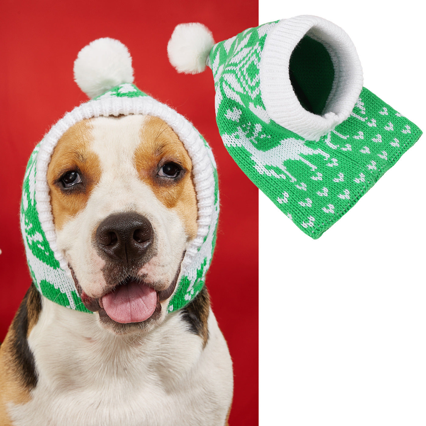 Christmas New Atmosphere Love Snowflake Elk Printing Pets Gym From House Green Snowflake SHULU L