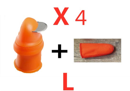 Silicone Thumb Knife Finger Protector Gears Cutting Garden DealSniper.net Angle L 4PCS