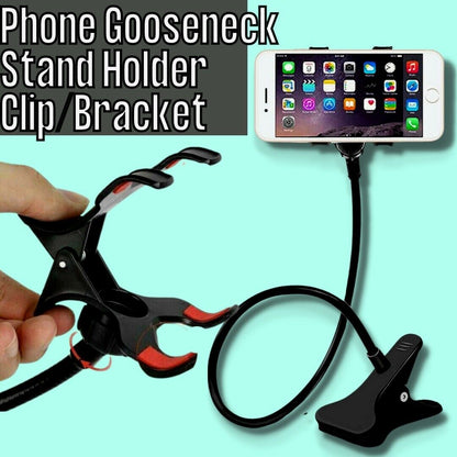 Universal Lazy Mobile Phone Gooseneck Stand Holder Flexible Bed Desk Table Clip Phones DealSniper.net