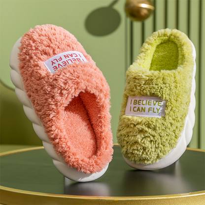 Warm Plush Slippers Home Shoes For Women Couple Winter Slippers Women DealSniper.net