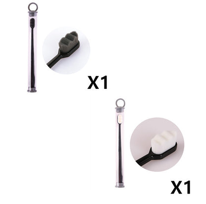 Ultra-fine Toothbrush Super Soft Bristle Deep Cleaning Brush Kids DealSniper.net 2pcs Wavy set2