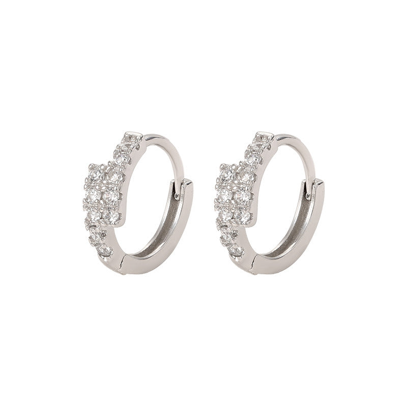 Small Diamond Ear Clip Female Light Luxury Minority Jewelry Gym From House