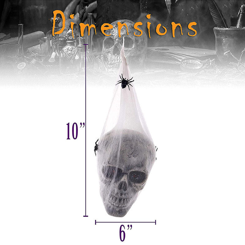 Fashion Personality Halloween Skull Decoration Holidays DealSniper.net Luminous Spider Cotton Skull