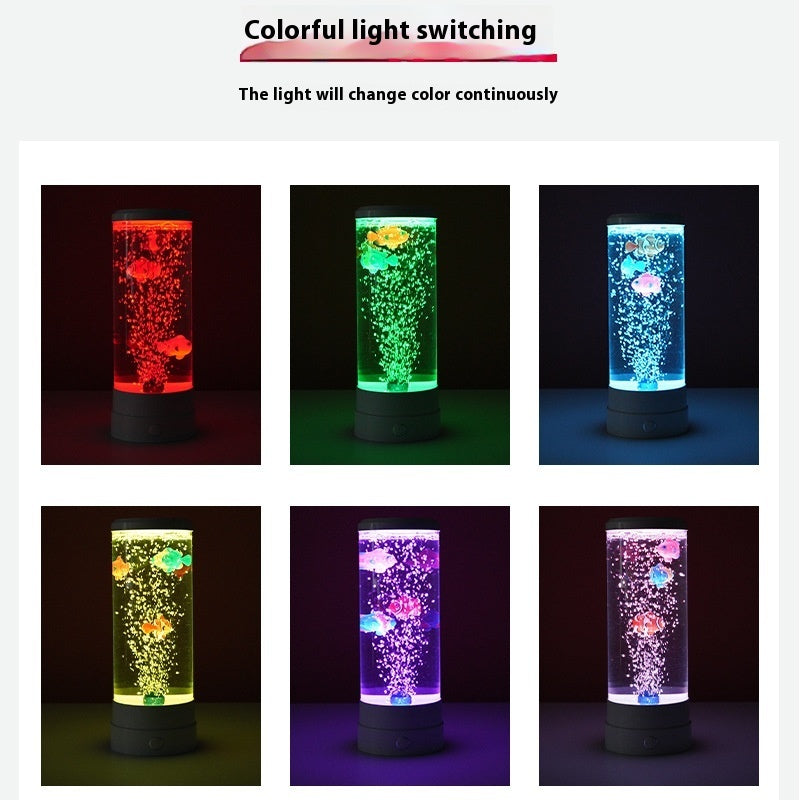 Simulation LED Colorful Large Bubble Fish Light Home Decor dealsniper-net