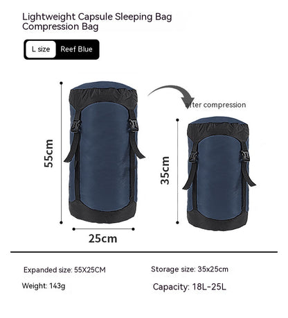 Down Compression Outdoor Storage Bag Outdoor dealsniper-net Reef Blue L Code