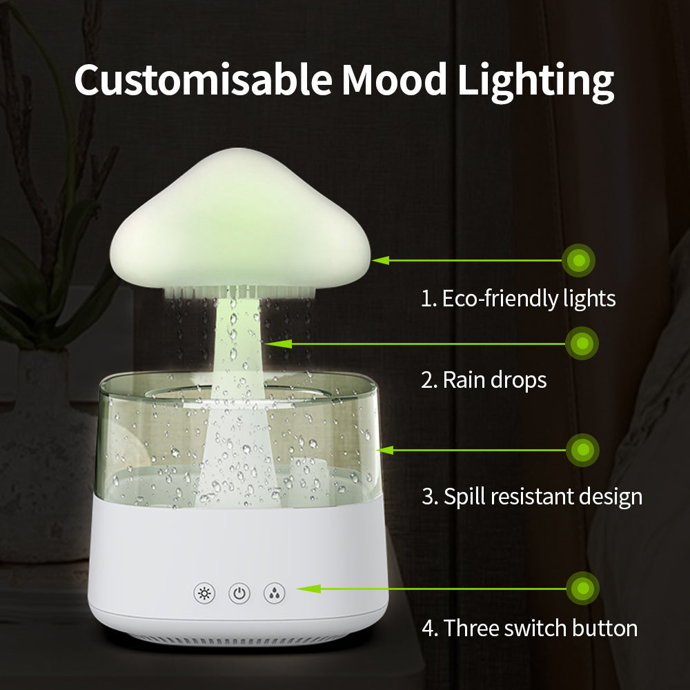 Rain Humidifier Mushroom Humidifier Rain Cloud Humidifier Home Decor dealsniper-net