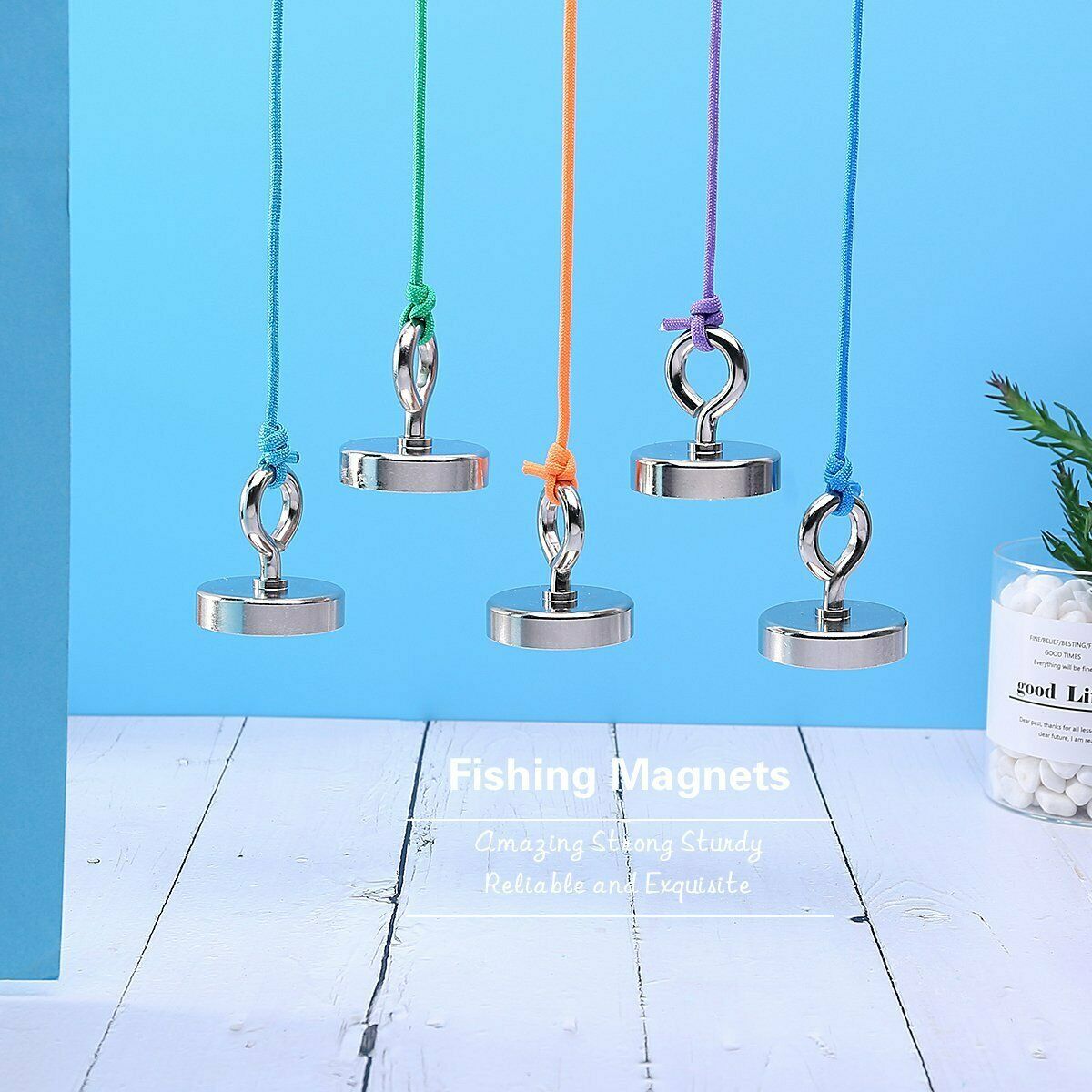 Fishing Magnet with Lifting Ring Magnetic Retrieving Lake Treasure Hunt Collects Outdoor DealSniper.net