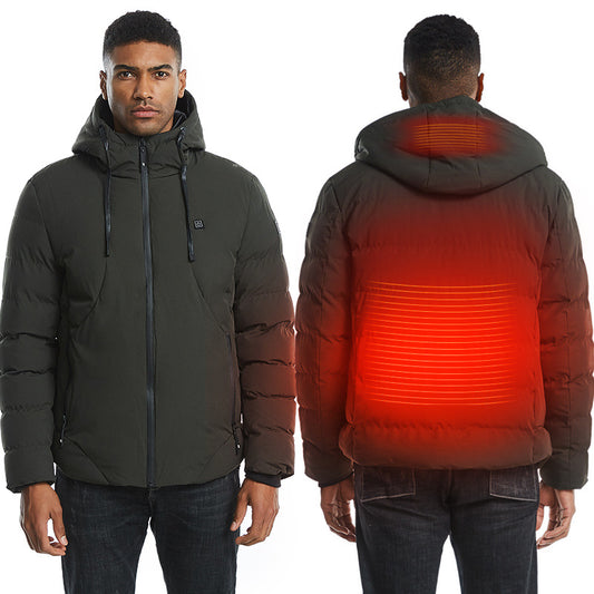 New Men Women Cotton Coat USB Smart Electric Heated Jackets Men dealsniper-net