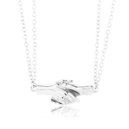 Creative Magnet Necklace Love Heart Broken Jewelry Gym From House Silver