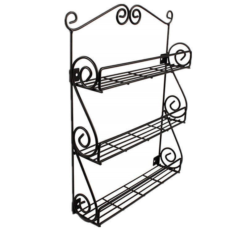 Modern Minimalist Iron Kitchen Storage Rack Wall Hanging Holder Kitchen DealSniper.net Type B