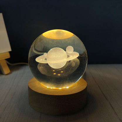 Usb Plug-in Luminous Crystal Ball Night Light Home Decor Gym From House Planet Usb Plug In
